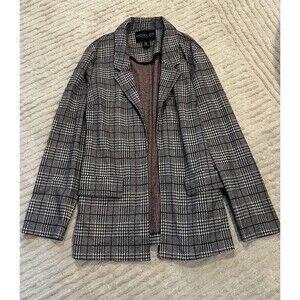 Rachel Zoe Women’s Fall Blazer Size Med Very GUC Jacket Open Front Black White